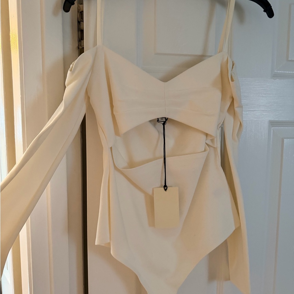 Alexis Cream Asymmetrical Dress